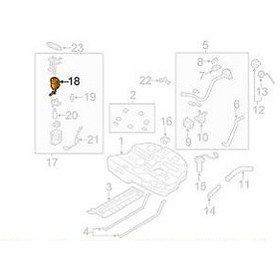 تصویر فیلتر سوخت و صافی بنزین توسان ۲۰۱۰ هیوندای i10 اکسنت RB سانتافه DM توسان LM ix35 ریو UB سورنتو XM اسپورتیج SL filter-fuel pump