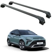 تصویر جعبه بار سقفی HYUNDAI BAYON ROOF RACK CARRIER POST INTERMEDIATE 2021 2025 | PAW PRO 2 BLACK SPACER BAR auto paw 
