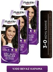 تصویر رنگ مو های چشم نواز 3 0 قهوه ای تیره X تکه Palette 