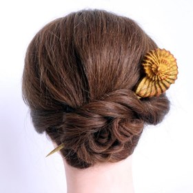 تصویر گیره مو طرح آمونیت 