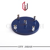 تصویر پایه سرنگ (استند) ۵ عددی سرمه ای 