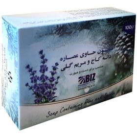 تصویر پک ۳ عددی صابون دست و صورت دانه کاج و مریم گلی 