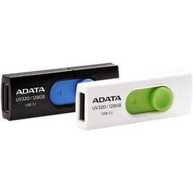 تصویر فلش مموری Adata 128 GB مدل UV320 128GB مشکی-آبی فلش مموری 128GB مشکی-آبی ای دیتا UV320