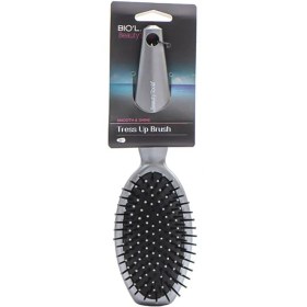 تصویر برس مو بیضی بزرگ سوزن پلاستیکی بی بی تی آی استایل بیول 01-خاکستری Biol Big Oval BBT I Style Brush