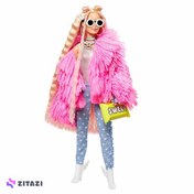 تصویر عروسک باربی با ژاکت صورتی مدل Barbie Extra Doll Fluffy Pink Jacket - ۳ الی ۱۲ روز کاری 