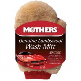 تصویر دستکش شست و شوی بدنه پوست بره مادرز Mothers Genuine Lambswool Wash Mitt 