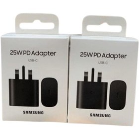 تصویر آداپتور 25 وات فست شارژ سامسونگ ( سه پین ) 25w adaptor