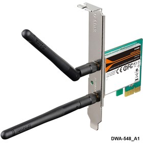 تصویر کارت شبکه بی‌سیم و مخصوص کامپیوتر دی-لینک مدل DWA-548 ا D-Link DWA-548 Wireless N300 PCI Express Desktop Adapter D-Link DWA-548 Wireless N300 PCI Express Desktop Adapter