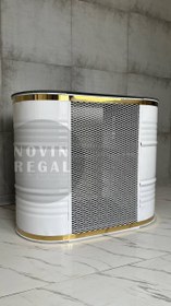 تصویر میز کانتر بشکه - سفید 