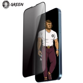 تصویر گلس حریم شخصی مات iPhone 13 Pro Max مدل Green Lion 3D AG-Matte Privacy Glass GREEN 3D AG/MATTE PRIVACY GLASS SCREEN PROTECTOR FOR IPHONE 13 PRO MAX