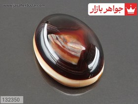 تصویر نگین عقیق دامله باباقوری سه پوست کد 132350 