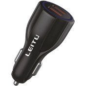 تصویر شارژر فندکی لیتو مدل LC-C4 به همراه کابل Leitu LC-C4 Car Charger With