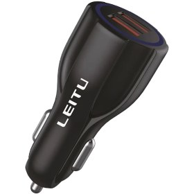 تصویر شارژر فندکی لیتو مدل LC-C4 به همراه کابل Leitu LC-C4 Car Charger With