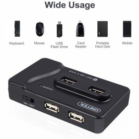 تصویر هاب USB شش پورت با قابلیت شارژ یونیتک مدل Y-2072 ا Y-2072 USB2.0 6Port Hub with Charging Port کد 1893 