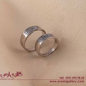 تصویر حلقه ست نقره طرح جواهر مدل ES3380 با سنگ اتمی 