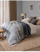 تصویر Madame Coco پتو Double Sherpa Nord - نیلی Madame Coco Nord Çift Kişilik Sherpa Battaniye - İndigo