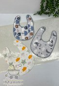 تصویر پیشبند(پیش بند) سه عددی برند ترکیه‌ای کارترز مانی نی - ست 3 Carter's Turkey 3-Pack Velvet Bibs