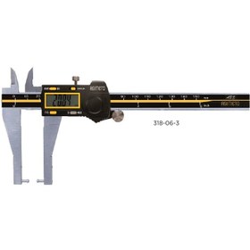 تصویر کولیس دیجیتالی شیار داخل و خارج با سری کامل تعویض شو 150 میلیمتری اسیمتو (ASIMETO) مدل 3-06-318 