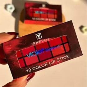 تصویر پالت رژ لب ویولت ۱۰ رنگ 