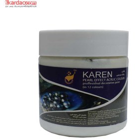 تصویر رنگ اکریلیک سبز 7 رنگ صدفی کارن 250 گرمی Karen Mettalic Green Acrilyc Paint,250g