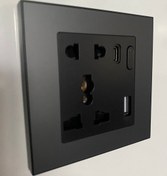 تصویر سوکت هوشمند زیگبی با رویه شیشه مات (سری AG ) 