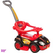 تصویر سه چرخه موزیکال مگاکار دارای دسته هدایت و صندوق 