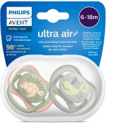 تصویر پستانک ارتودنسی ۶ تا ۱۸ ماه دوتایی فیلیپس اونت PHILIPS AVENT سری UltraAir مدل SCF085/40-1 