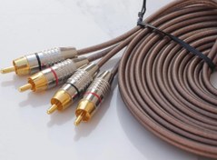 تصویر کابل آرسی حرفه ای ۱ متری کریستال کد ۱۴ Crystal ۱ meter rca cable code ۱۴