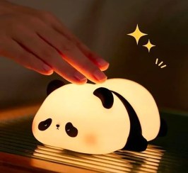 تصویر چراغ خواب شارژی سیلیکونی مدل پاندا خسته 