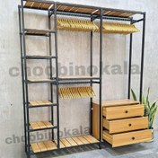 تصویر رگال لباس سازه فلزی ۶ طبقه کشودار 