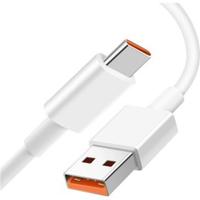 تصویر کابل شارژ توربو شیائومی USB به USB-C مدل 6A Turbo طول 1 متر MI TURBO CHARGE CABLE