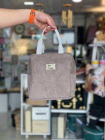 تصویر لانچ بگ مخمل کبریتی 