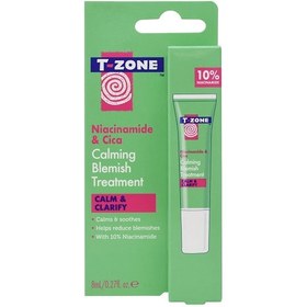 تصویر ژل ضد جوش نیاسینامید 10% و سیکا تی زون T-Zone مدل CALM & CLARIFY حجم 8 میل اصل 