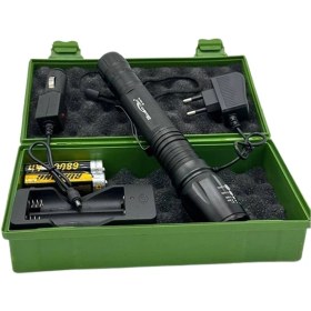 تصویر چراغ قوه پلیسی RL 330 T6 پاور استایل دو باتری خشاب خور 