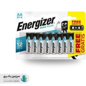 تصویر باتری 1.5 ولت آلکالاین قلمی AA سری Max Plus انرجایزر Energizer (بسته 8+4 عددی) 