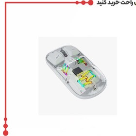 تصویر ماوس بی سیم شفاف پرودو Porodo Transparent DUAL-MODE Wireless Mouse 