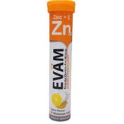تصویر قرص جوشان EVAM زینک همراه با ویتامین سی با طعم لیمو 