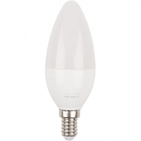 تصویر لامپ ال ای دی 6 وات شمعی مات نور پایه E14 Noor Lamp Frosted Candle 6W LED Lamp E14 
