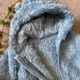 تصویر کاپشن سرهمی تدی آبی 