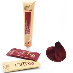 تصویر رنگ مو نیترو پلاس قرمز یاقوتی شماره 7.66 Nitro plus hair No 7.66