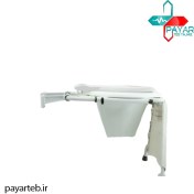 تصویر توالت تاشو دیواری برتر نوین همراه با قیف سیلیکونی BARATAR NOVIN WALL MOUNTED TOILET