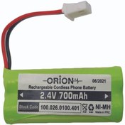 تصویر باتری تلفن بی سیم اوریون مدل 2.4V 700mAh باتری تلفن بی سیم 2.4V 700mAh تلفن های بی سیم آلکاتل مدل های XP۱۰۵۰ - XP۲۰۵۰ - XP۱۰۶۰ - XP۲۰۶۰ - TEMPORIS IP۲۱۱۵ - تلفن دو خط XPS۲۱۲۰ باتری‌های نیکل هیدرید فلز