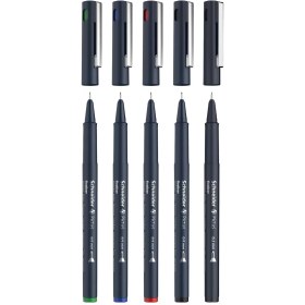 تصویر ست راپید اشنایدر ست راپید اشنایدر پایه آب ساخت آلمان مناسب طراحی و اسکچینگ روزمره رنگ مشکی ، قرمز سبز و آبی نوک 0/5 و 0/2 مشکی ، نوک 0/5 آبی ، قرمز مشکی و سبز