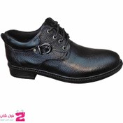 تصویر کفش مجلسی مردانه چرم طبیعی عسلی 