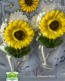 تصویر آویز چسبی 2عددی طرح گل 