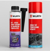 تصویر روغن و مکمل موتور پاک کننده انژکتور دیزل اسپری تمیز داخل خودرو Würth 