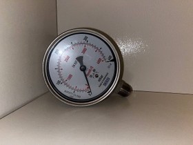 تصویر گیج صفحه ده سانتی 400 بار تمام استیل Pressure Gauge