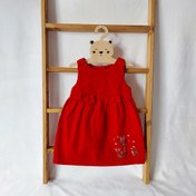 تصویر سارافون مخمل کبریتی قرمز وارداتی 