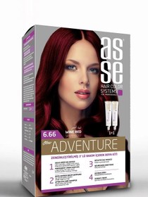 تصویر رنگ مو بدون آمونیاک آسه ASSE مدل ADVENTURE شماره ۶.۶۶ رنگ شراب قرمز حجم ۵۰ میل 