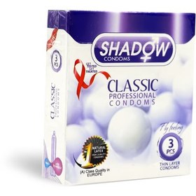 تصویر کاندوم کلاسیک شفاف 3تایی شادو ا Shadow Classic Professional Condom 3pcs Shadow Classic Professional Condom 3pcs